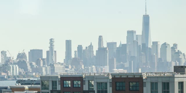 View from Jersey City to Manhattan in New York City, United States on October 21, 2022. 