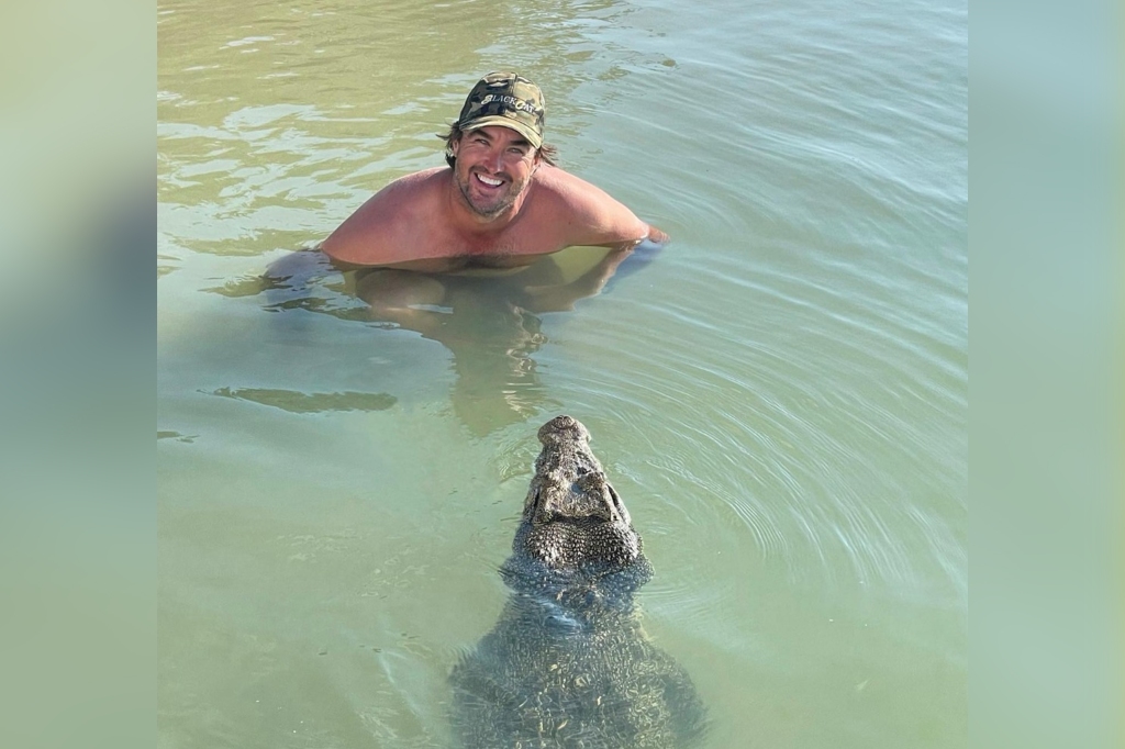 Matt Wright with gator.