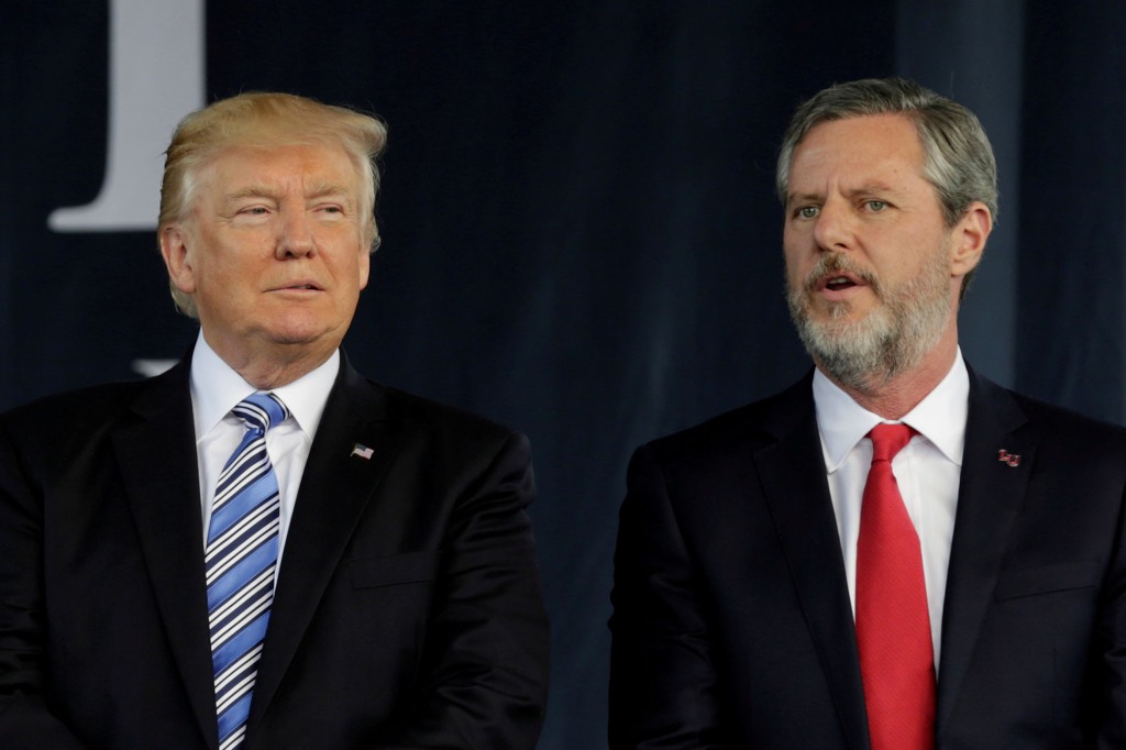 Jerry Falwell Jr. became the first evangelical leader to endorse Donald Trump  for president.