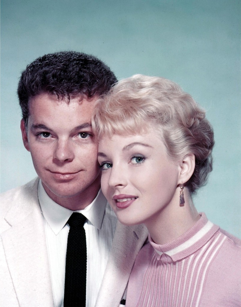 Russ Tamblyn and Venetia Stevenson in publicity portrait, circa 1955. (Photo by Archive Photos/Getty Images)