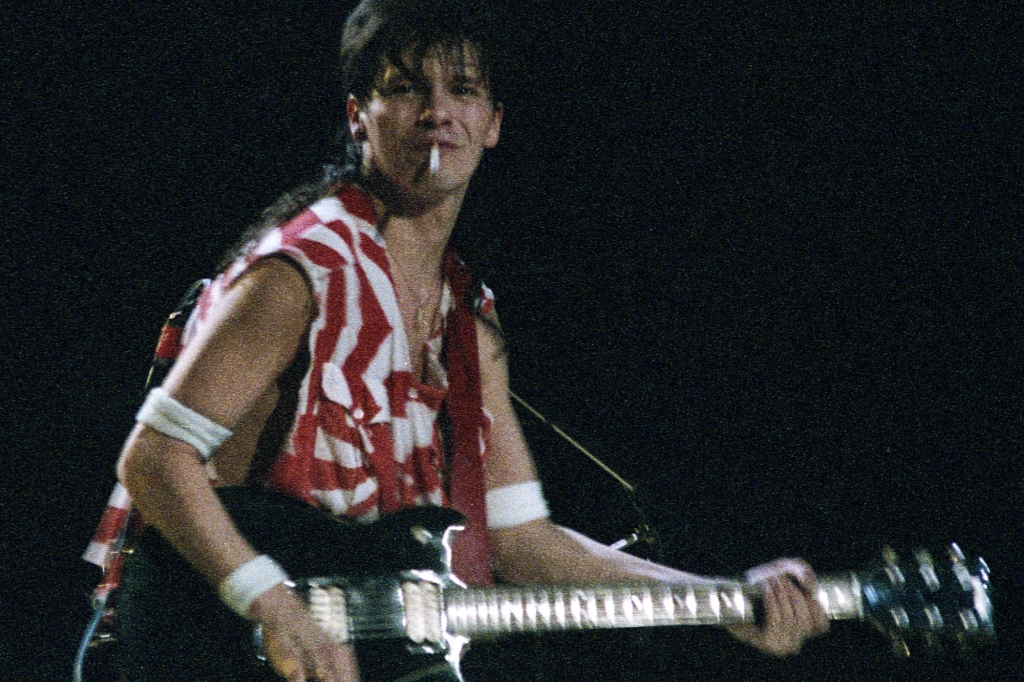 Andy Taylor performs at Madison Square Garden in 1983; the guitarist announced that he is suffering from Stage 4 prostate cancer earlier this year. 