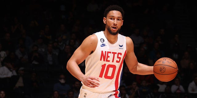 Ben Simmons of the Brooklyn Nets is shown during the game against the Indiana Pacers on Oct. 29, 2022, at Barclays Center in New York.