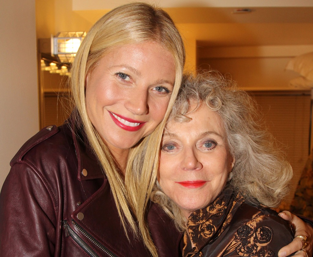 Gwyneth Paltrow and mother Blythe Danner pose backstage during the opening night of "The Country House" on Broadway at Manhattan Theater Club at The Samuel J. Friedman Theater on October 2, 2014 in New York City.  