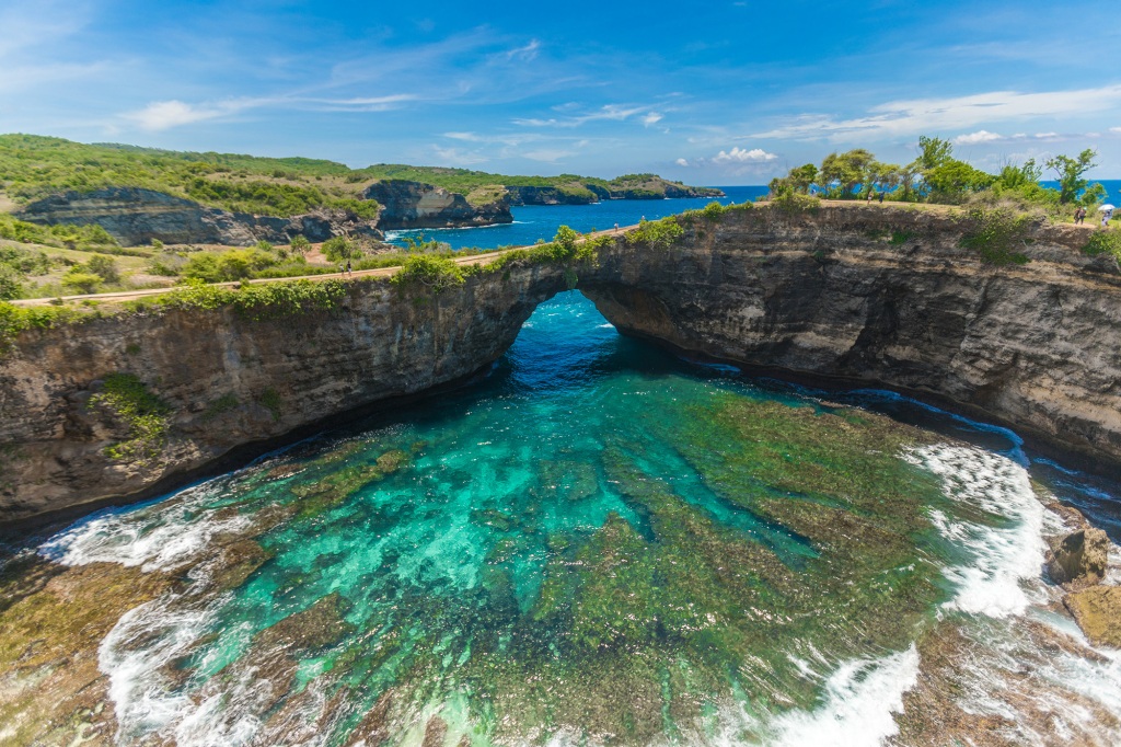 Broken beach in Nusa penida island