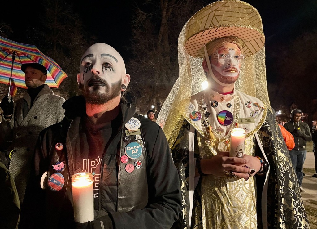 Mourners hold candlelight vigil for the Club Q shooting victims.