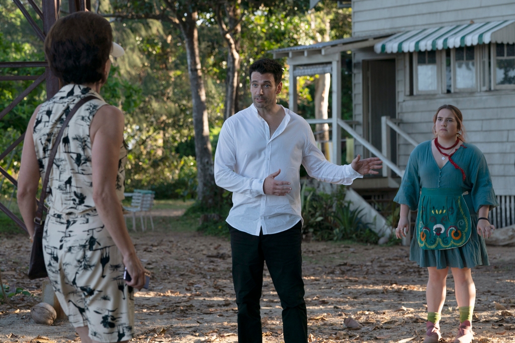 Anita Hegh as Charmaine, Colin Donnell as Mack/Paulo, Tegan Stimson as Daisy in "Irreverent." 
