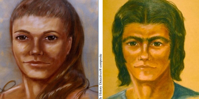 Composite drawings of then-21-year-old Harold Dean Clouse and his wife, then-17-year-old Tina Gail Linn Clouse (Credit: Family History Detectives)