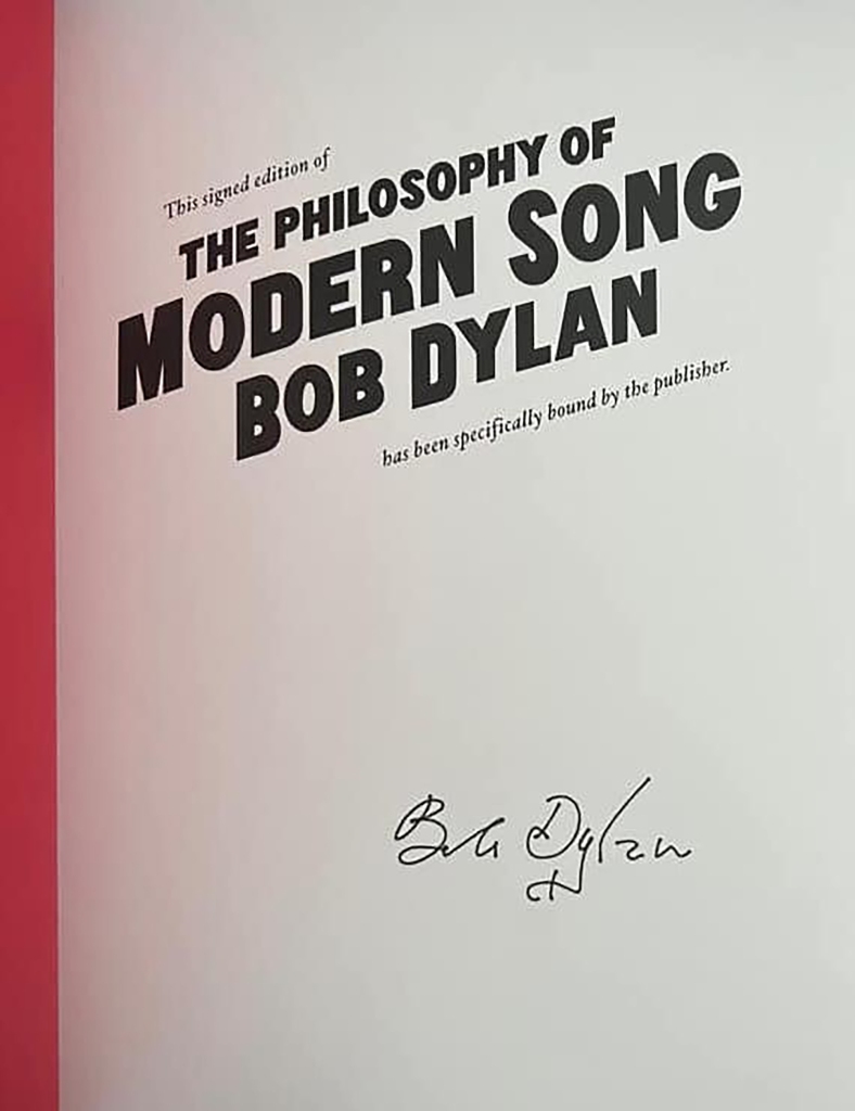 The statement comes days after several complaints were lodged against the company that the signature in the book and Dylan's current signature were different. 