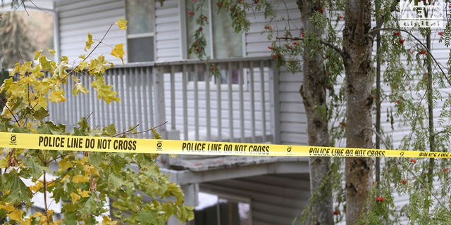 A general view of the house at 1122 King Road in Moscow, Idaho, on Nov. 21, 2022, where four University of Idaho students were stabbed to death.