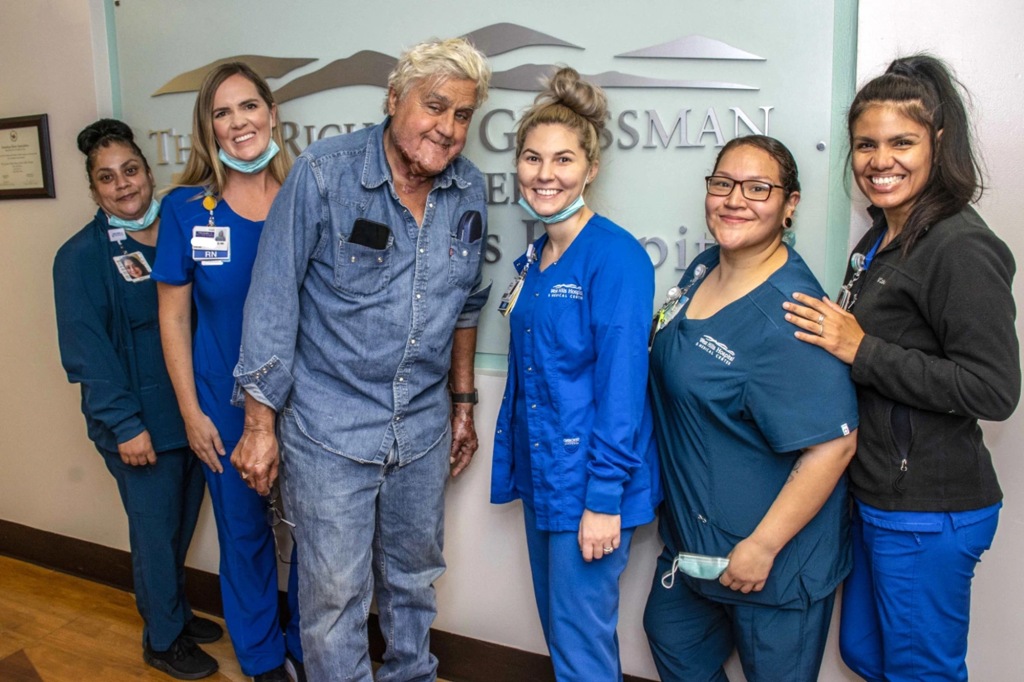 Jay Leno released from hospital.