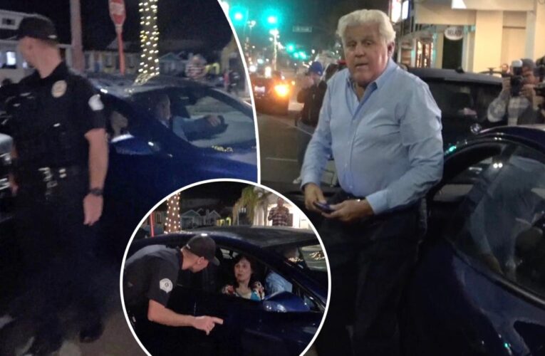 Jay Leno hits cop car twice at first gig since fire accident