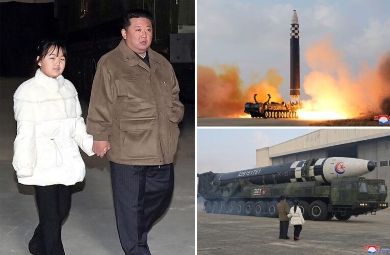 North Korea unveils Kim Jong Un’s daughter at missile launch site