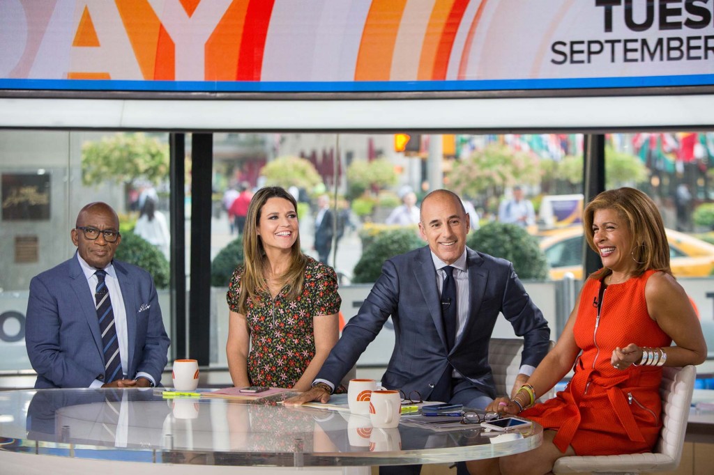 TODAY -- Pictured: Al Roker, Savannah Guthrie, Matt Lauer and Hoda Kotb on Tuesday, September 26, 2017 -- (Photo by: Nathan Congleton/NBCU Photo Bank/NBCUniversal via Getty Images via Getty Images)