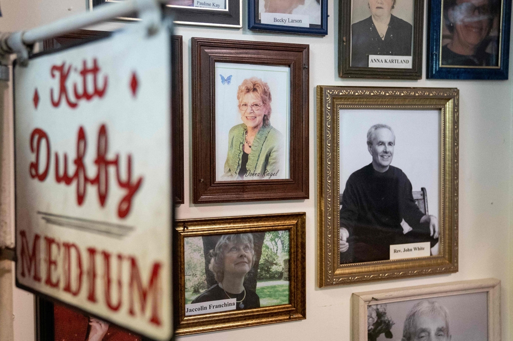 Psychics from the town’s past decorate the walls of Lily Dale Museum.
