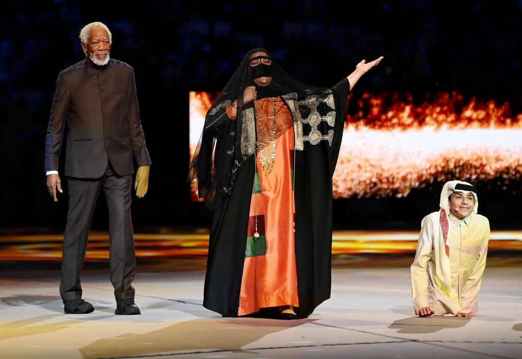 The 85-year-old actor kicked off the tournament by narrating the opening segment of "The Calling" at Al-Bayt Stadium in Doha.