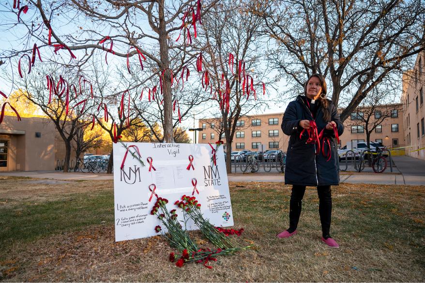 A memorial in Albuquerque, New Mexico after the shooting.