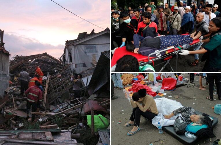Indonesian quake kills at least 162 and injures hundreds
