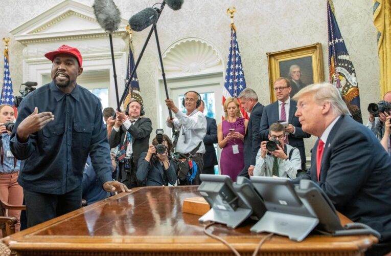 Kanye West swipes Trump in first 2024 presidential campaign video