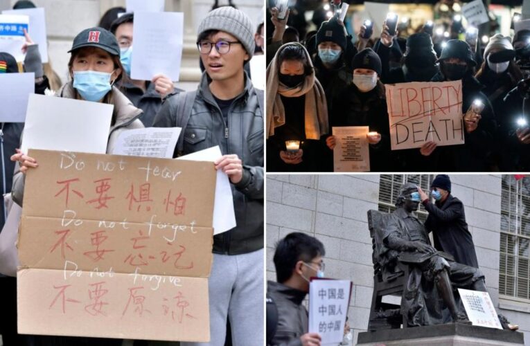 China’s COVID-19 lockdown measures prompts protesters in NYC, Harvard, Chicago