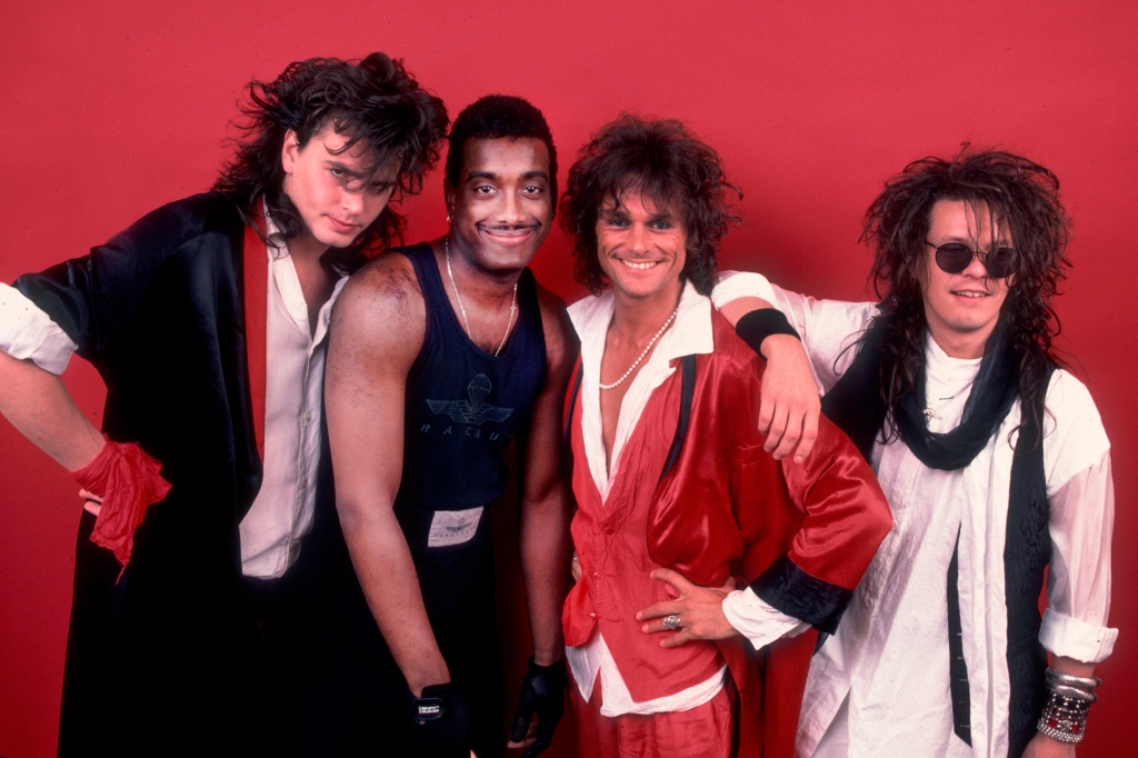 In 1984, John Taylor (far left) and Andy Taylor (far right) formed the Power Station — a rival pop group — with Tony Thompson (left) and Michael Des Barres. The split fractured Duran Duran for almost two decades.