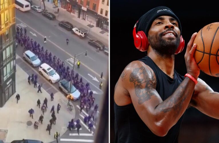 Black Hebrew Israelites support Kyrie Irving at NYC march