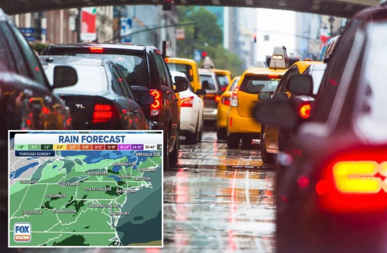 Storm cuts across South into East could make for soggy travel