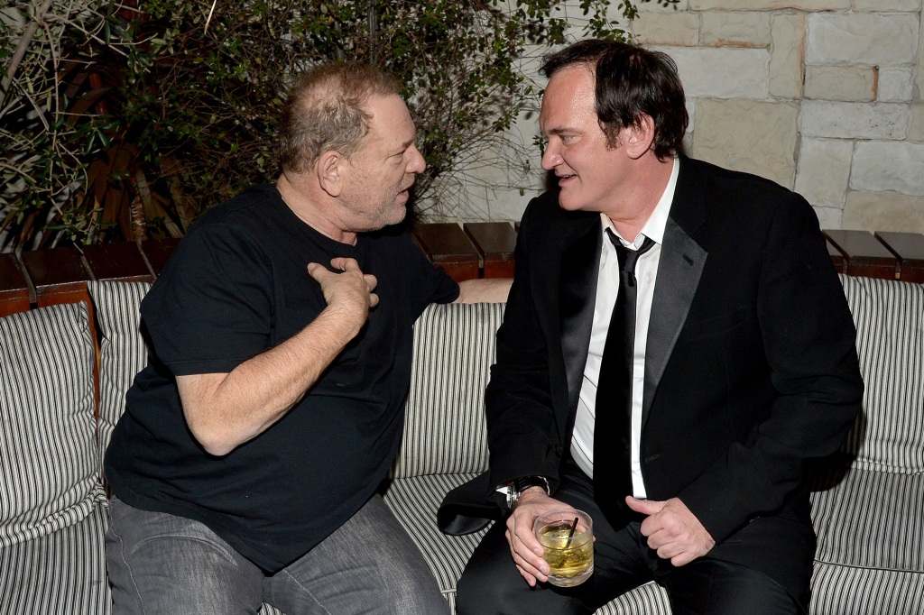 Harvey Weinstein and Quentin Tarantino attend the world premiere of "The Hateful Eight" on Dec. 7, 2015 