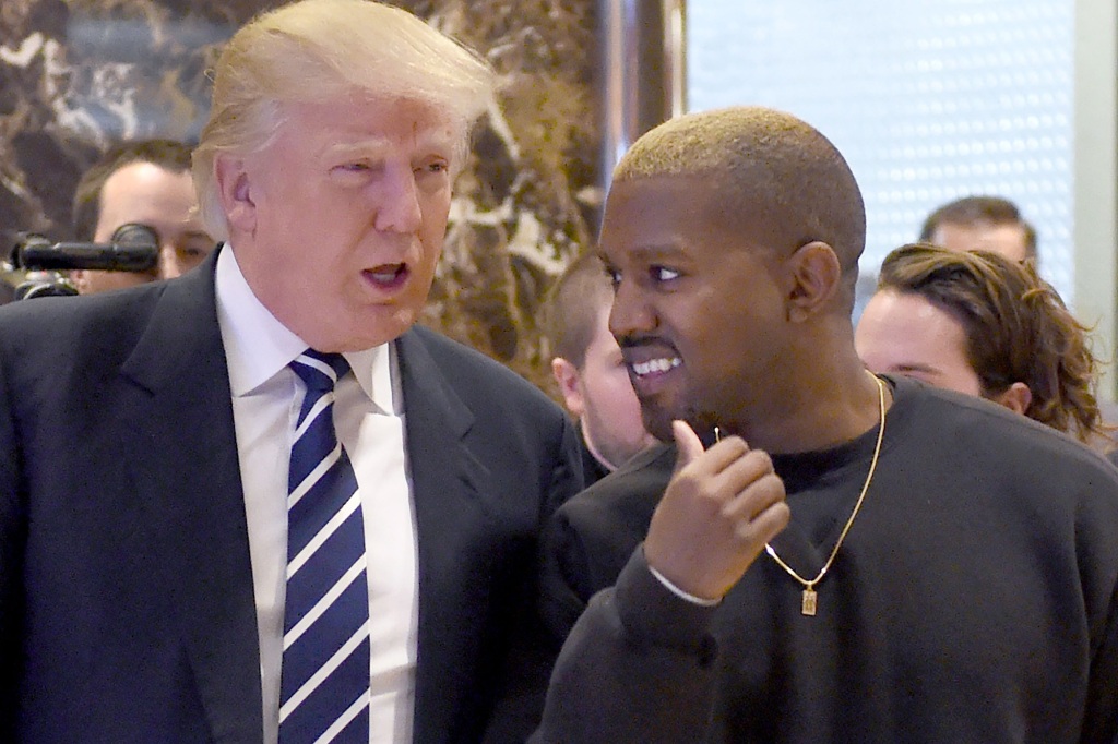 Singer Kanye West and President-elect Donald Trump speak with the press after their meetings at Trump Tower December 13, 2016 in New York. 