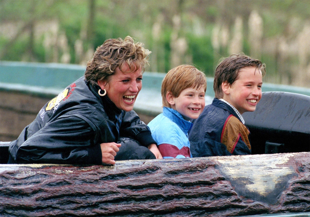 Diana Princess Of Wales, Prince William and Prince Harry 