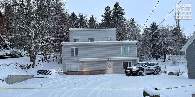 The house where four University of Idaho students were killed, pictured here about two weeks after the murders. 