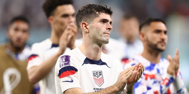 Christian Pulisic of United States of America at full time of the FIFA World Cup Qatar 2022 Round of 16 match between Netherlands and USA at Khalifa International Stadium on December 3, 2022 in Doha, Qatar. 