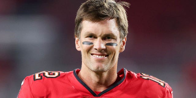 Dec 5, 2022; Tampa, Florida, USA;  Tampa Bay Buccaneers quarterback Tom Brady (12) warms up before Monday Night game against the  New Orleans Saints at Raymond James Stadium.