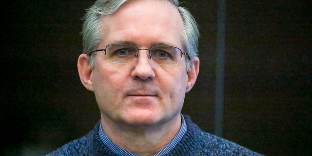 Paul Whelan, a former U.S. Marine arrested for alleged spying, listens to the verdict in a courtroom at the Moscow City Court in Moscow, Russia, June 15, 2020.