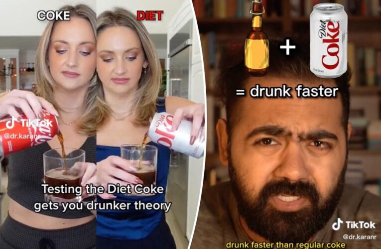 Drinking Diet Coke as a mixer gets you drunk faster than full-sugar soda: Doctor