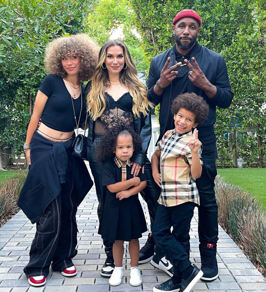 Boss with wife Allison Holker and their three children, Weslie, 14, Maddox, 6, and Zaia, 3.