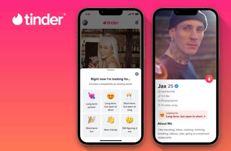 Tinder adds Relationship Goals to profiles after rise in ‘situationships’