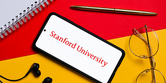 Stanford University on a phone