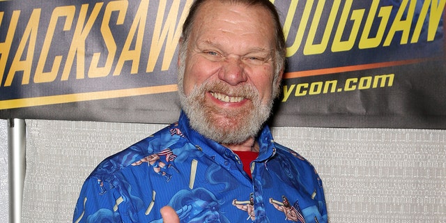 WWE Hall of Fame inductee "Hacksaw" Jim Duggan attends ToyCon 2020 at the Eastside Cannery Casino Hotel on March 14, 2020 in Las Vegas.