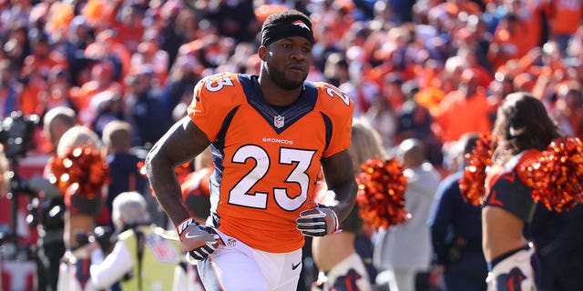 Denver Broncos running back Ronnie Hillman (23) runs on the field during the NFL AFC Championship playoff football game between the Denver Broncos and the New England Patriots, Sunday, January 24, 2016, in Denver, CO. The Broncos won 20-18 to advance to Super Bowl.