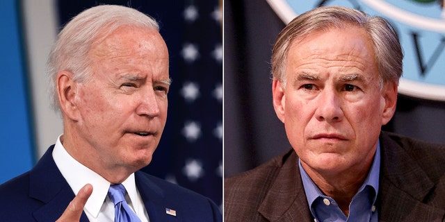 President Joe Biden and Texas Governor Greg Abbott. 