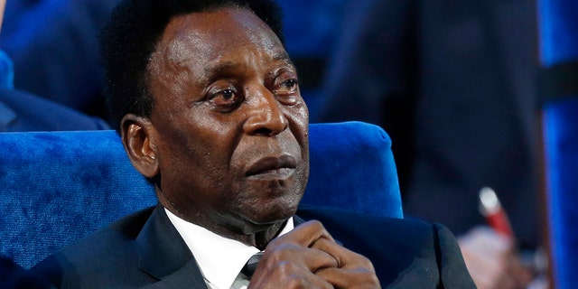 Brazilian soccer legend Pelé attends the 2018 World Cup draw in the Kremlin in Moscow on Dec. 1, 2017.