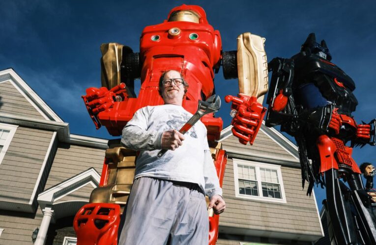 Meet Long Island’s ‘Robot Man’ and his superhero sculptures