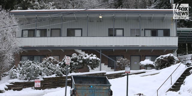 Exterior view of a house on Linda Lane in Moscow, Idaho, Dec. 15, 2022. Investigators requested footage from a surveillance camera at this home in their search for clues in the Nov. 13 quadruple murder.