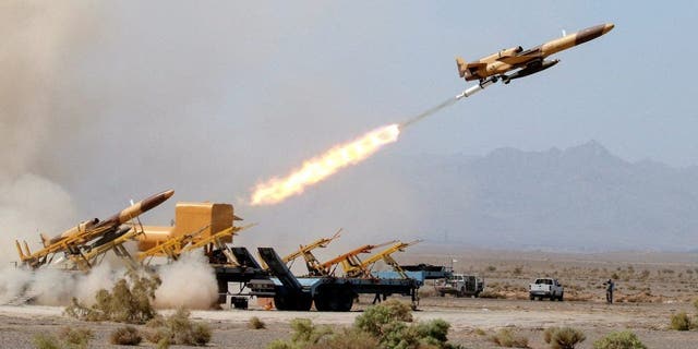 A drone is launched during a military exercise in an undisclosed location in Iran, in this handout image obtained on Aug. 25, 2022. 