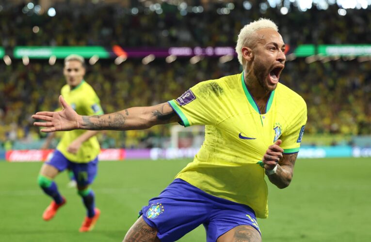 Neymar levels Pele as Brazil’s all-time top scorer with strike against Croatia in World Cup quarter-final