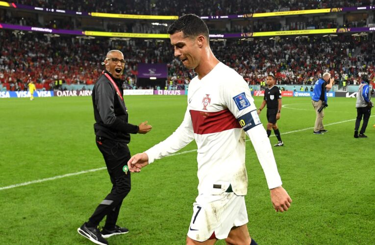 Cristiano Ronaldo leaves pitch in tears as Portugal’s World Cup dreams dashed by Morocco