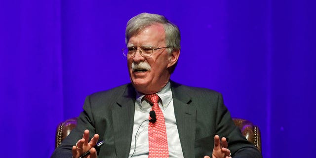 Former national security adviser John Bolton took part in a discussion on global leadership at Vanderbilt University, in Nashville, Tennessee, on Feb. 19, 2020. (AP Photo/Mark Humphrey, File)