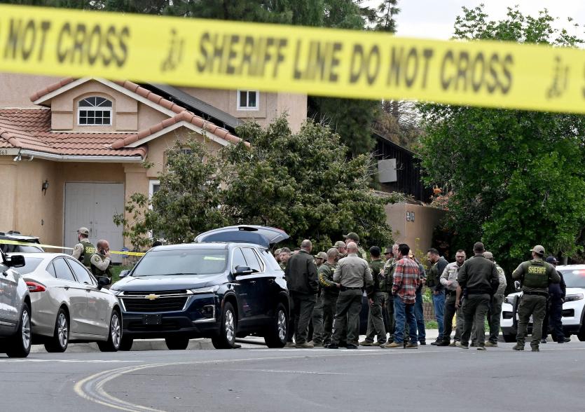 The scene near the corner of Golden West Ave and Condor Drive in Jurupa Valley, California.