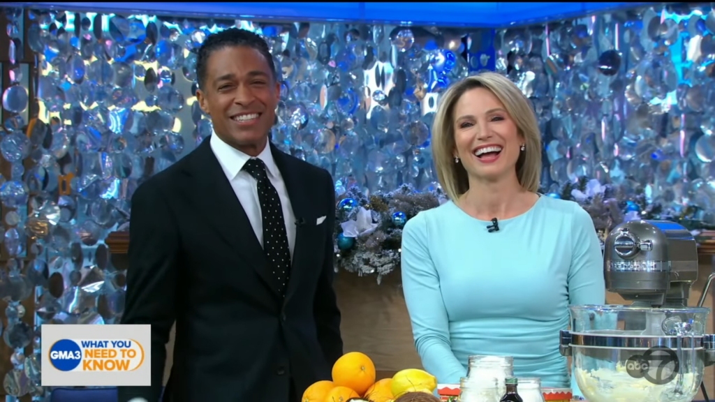 A picture of TJ Holmes and Amy Robach on the GMA3 Thursday and Friday morning.