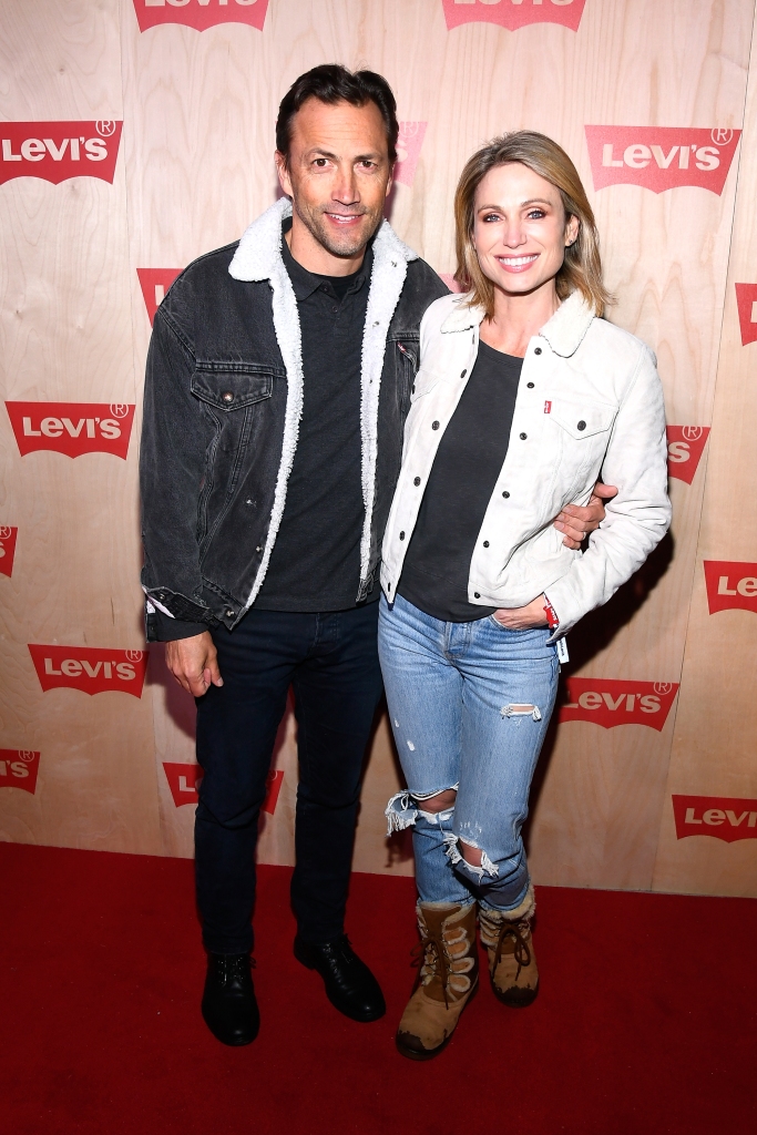 A picture of Amy Robach and her husband, Andrew Shue.